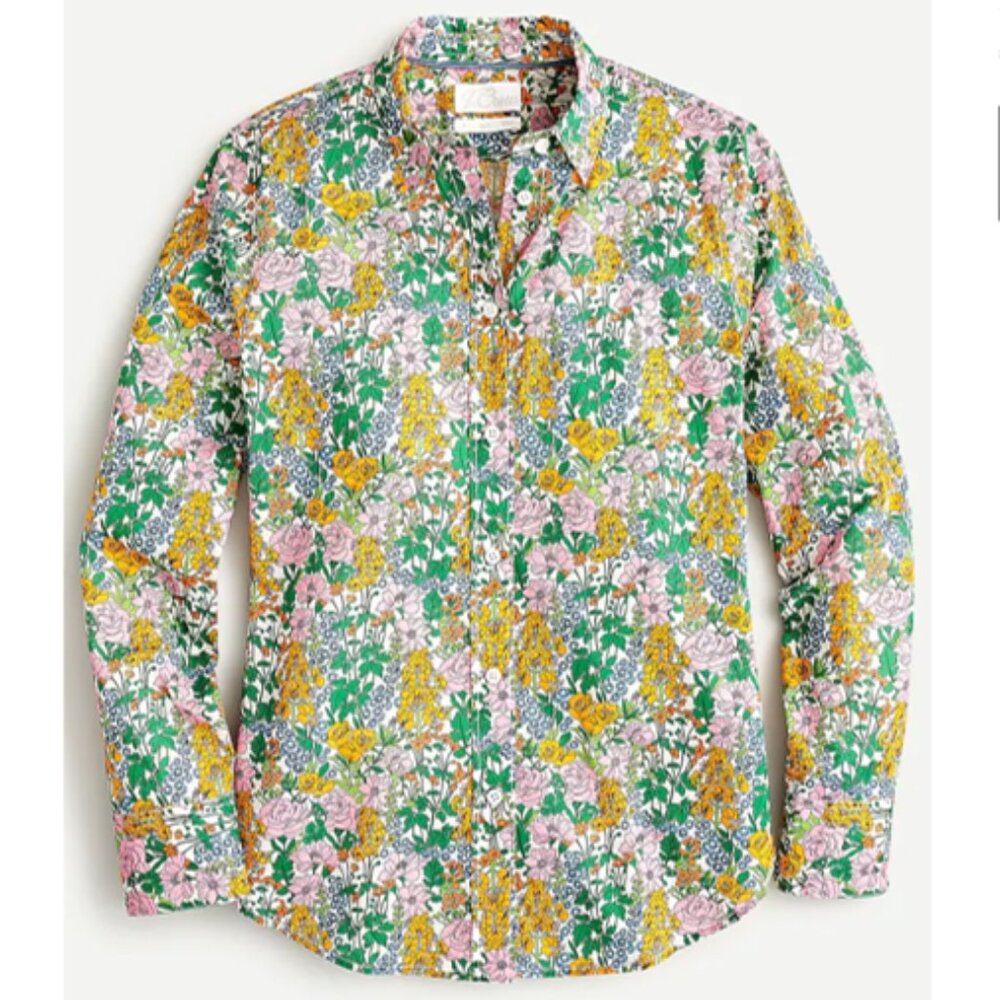 J.Crew Slim-Fit Shirt in Liberty Petunia Floral, size 0